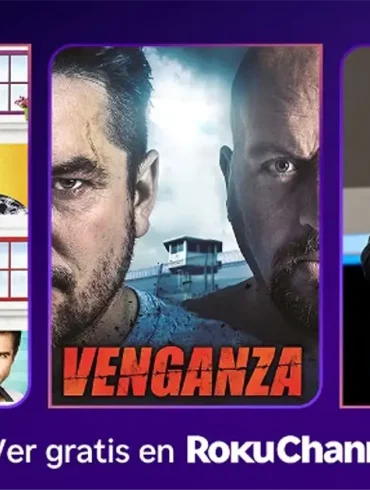 Banner con estrenos de abril 2025 en Roku y plataformas de streaming
