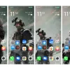 Cuatro smartphones Infinix muestran en pantalla wallpapers exclusivos de Delta Force disponibles en la app XTheme, destacando personajes tácticos del videojuego en alta definición sobre fondos de guerra, integrando personalización y estética gamer.