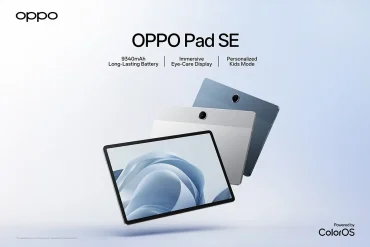 Tablet OPPO Pad SE en colores Plata Estelar y Azul Crepúsculo con pantalla LCD de 11 pulgadas, batería de 9340 mAh y sistema ColorOS, diseñada para entretenimiento, productividad y control parental avanzado.