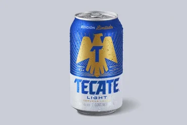 Lata edición limitada Tecate Espíritu Valiente con diseño de águila dorada