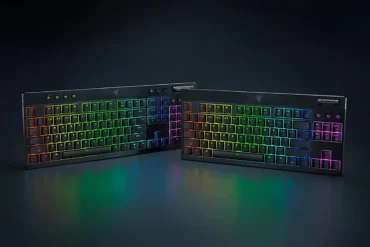 Teclados Razer BlackWidow V4 Low-profile HyperSpeed y Tenkeyless con retroiluminación Chroma RGB, diseño ultradelgado y switches mecánicos premium, ideales para alto rendimiento en gaming competitivo.