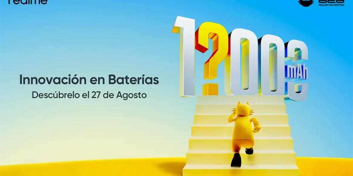 Smartphone realme con innovación en baterías de más de 10,000 mAh presentado en el Fan Festival 828.