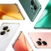 Smartphones realme 15 series en colores verde, dorado, rosa y blanco, mostrando pantallas AMOLED y módulos de cámara circulares de gran tamaño.